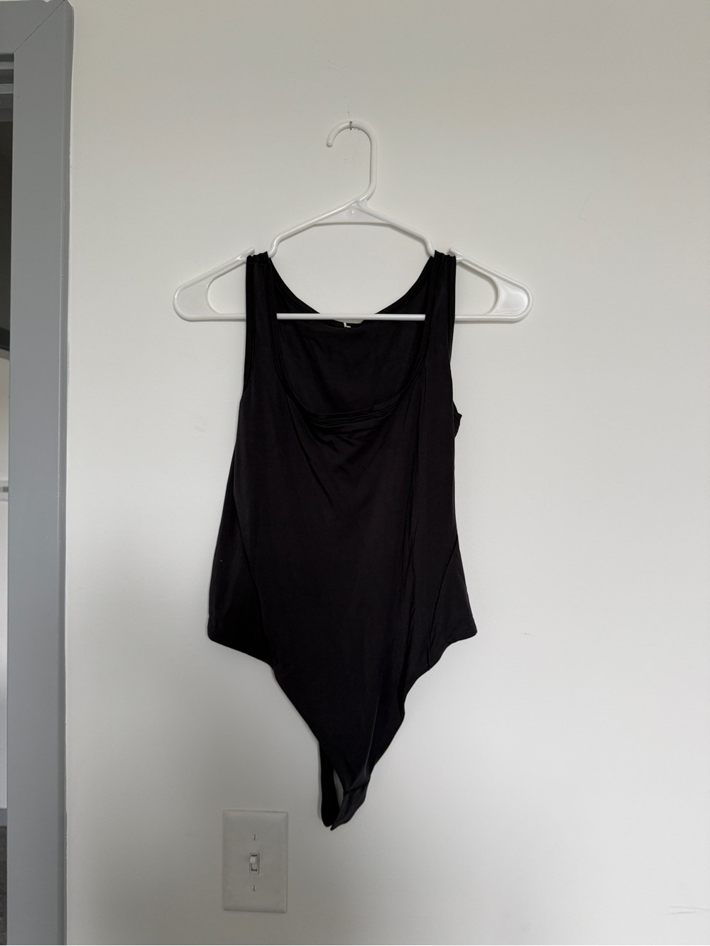 lululemon athletica Black Sleeveless Scoop-Neck Thong Bodysuit